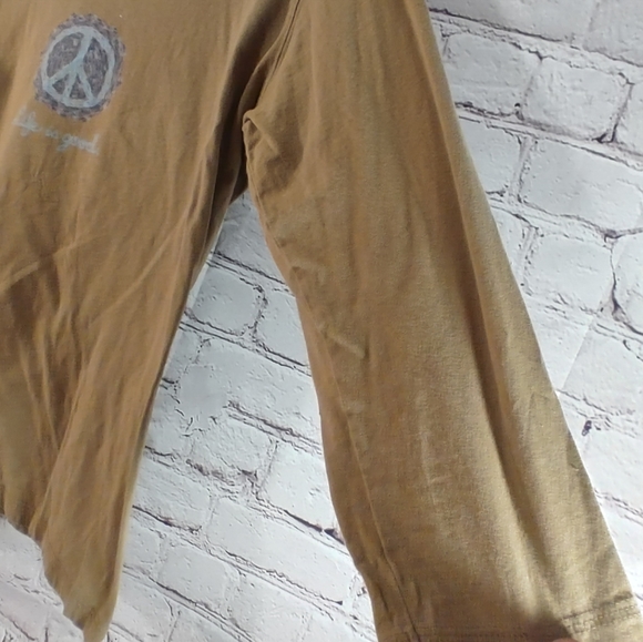 Life is Good Olive " Peace Graphic" Quarter Sleeve M - Picture 11 of 13